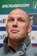 9 January 2013; Munster's Paul O'Connell during a press conference ahead of their Heineken Cup, Pool 1, Round 5, game against Edinburgh on Sunday. Munster Rugby Press Conference, Castletroy Park Hotel, Limerick. Picture credit: Diarmuid Greene / SPORTSFILE