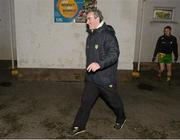 9 January 2013; Donegal manager Jim McGuinness comes out of the changing room for the team warm up before the game. Power NI Dr. McKenna Cup, Section A, Round 1, Fermanagh v Donegal, Brewster Park, Enniskillen, Co. Fermanagh. Picture credit: Oliver McVeigh / SPORTSFILE