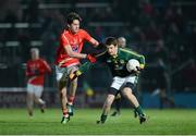 10 January 2013; Sean Curran, Meath, in action against Eoin O'Connor, Louth. Bórd na Móna O'Byrne Cup, Group A, Meath v Louth, Páirc Táilteann, Navan, Co. Meath. Picture credit: Stephen McCarthy / SPORTSFILE