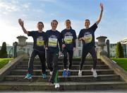 15 January 2013; European Cross Country Champion Fionnuala Britton, second from left, with her Gold medal winning team mates, from left, Ava Hutchinson, Linda Byrne, and Lizzie Lee, in attendance at the launch of the 2013 SPAR Great Ireland Run. The team will run in the event which takes place on Sunday April 14th in the Phoenix Park. Radisson BLU St Helen’s Hotel, Blackrock, Dublin. Picture credit: Brian Lawless / SPORTSFILE