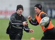 17 January 2013; Ulster's Paul Marshall in action during squad training ahead of their side's Heineken Cup, Pool 4, Round 6, game against Castres Olympique on Saturday. Ulster Rugby Squad Training, Ravenhill Park, Belfast, Co. Antrim. Picture credit: Oliver McVeigh / SPORTSFILE