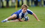 17 January 2013; Luke De Renzy, St. Andrews College, goes over to score his side's second try. Vinnie Murray Cup, Second Round, St. Andrews College v De La Salle Churchtown, Railway Union RFC, Sandymount, Dublin. Picture credit: Matt Browne / SPORTSFILE