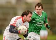 20 January 2013; Martin Penrose, Tyrone, in action against Declan McCusker, Fermanagh. Power NI Dr. McKenna Cup, Semi-Final, Tyrone v Fermanagh, Athletic Grounds, Armagh. Picture credit: Oliver McVeigh / SPORTSFILE