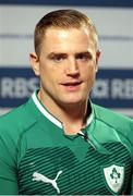 21 January 2013; Ireland captain Jamie Heaslip speaking at the launch of the 2013 RBS Six Nations Championship. The Hurlingham Club, Fulham, London, England. Picture credit: Andrew Fosker / SPORTSFILE