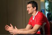 21 January 2013; Wales captain Sam Warburton speaking at the launch of the 2013 RBS Six Nations Championship. The Hurlingham Club, Fulham, London, England. Picture credit: Andrew Fosker / SPORTSFILE