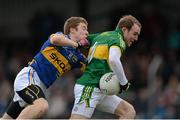 26 January 2013; Darran O'Sullivan, Kerry, in action against Brian Fox, Tipperary. McGrath Cup Final, Kerry v Tipperary, Sean Treacy Park, Tipperary Town, Co. Tipperary. Picture credit: Matt Browne / SPORTSFILE