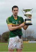 26 January 2013; Kerry captain Anthony Maher with the McGrath Cup. McGrath Cup Final, Kerry v Tipperary, Sean Treacy Park, Tipperary Town, Co. Tipperary. Picture credit: Matt Browne / SPORTSFILE