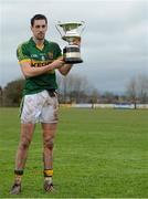 26 January 2013; Kerry captain Anthony Maher with the McGrath Cup. McGrath Cup Final, Kerry v Tipperary, Sean Treacy Park, Tipperary Town, Co. Tipperary. Picture credit: Matt Browne / SPORTSFILE