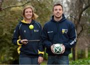 30 January 2013; Amy Bowtell, from Tennis Ireland, and IRUPA's Tommy Bowe after they received their Hibernia College Undergraduate scholarship awards. Hibernia College, Clare Street, Dublin. Picture credit: Matt Browne / SPORTSFILE