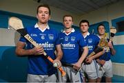 4 February 2013; Pictured at the AIB GAA Hurling Senior Club Championship Semi Final press conference are Thurles Sarsfields players, from left to right, Padraic Maher, Lar Corbett, Pa Bourke and Michael Cahill. Thurles Sarsfields will take on Kilcormac-Killoughey in the AIB GAA Hurling Senior Championship Semi Final on Saturday 9th February in Portlaoise. Thurles Sarsfields GAA Club, Sarsfields, Tipperary. Picture credit: Diarmuid Greene / SPORTSFILE