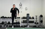 5 February 2013; Ireland's Brian O'Driscoll during a gym session before squad training ahead of their RBS Six Nations Rugby Championship match against England on Sunday. Ireland Rugby Squad Training, Carton House, Maynooth, Co. Kildare. Picture credit: Brendan Moran / SPORTSFILE