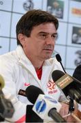 5 February 2013; Poland head coach Waldemar Fornalik during a press conference ahead of their international friendly against the Republic of Ireland on Wednesday. Poland Squad Press Conference, Aviva Stadium, Lansdowne Road, Dublin. Picture credit: David Maher / SPORTSFILE