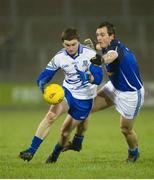 9 February 2013; Desi Mone, Monaghan in action against John McCutcheon Cavan. Allianz Football League Division 3, Cavan v Monaghan, Kingspan Breffni Park, Cavan. Picture credit: Philip Fitzpatrick / SPORTSFILE