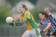 10 February 2013; Karen Gutherie, Donegal, in action against Emma McDonagh, Dublin. TESCO HomeGrown Ladies National Football League, Division 1, Round 2, Chanel College, Coolock, Dublin. Picture credit: Pat Murphy / SPORTSFILE