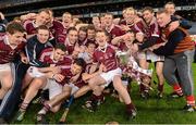 10 February 2013; The Clara team celebrate with the cup after the game. AIB GAA Hurling All-Ireland Intermediate Club Championship Final, Clara v St. Gabriel's, Croke Park, Dublin. Photo by Sportsfile
