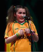23 February 2013; Grace O'Reilly, Ballinamore Seán O'Heslin's, Co Leitrim, performing in the 'Recitation' competition during the All-Ireland Scór na nÓg Championship Finals 2013. The Venue, Limavady Road, Derry. Picture credit: Ray McManus / SPORTSFILE