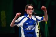 23 February 2013; The eventual winner Colm Kirke, Clones GAA Club, Co Monaghan, performing in the 'Recitation' competition during the All-Ireland Scór na nÓg Championship Finals 2013. The Venue, Limavady Road, Derry. Picture credit: Ray McManus / SPORTSFILE