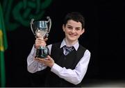 23 February 2013; Joseph Gorman, Naomh Lorcán GAA Club, Co Kildare, who won the 'Solo Singing' competition during the All-Ireland Scór na nÓg Championship Finals 2013. The Venue, Limavady Road, Derry. Picture credit: Ray McManus / SPORTSFILE
