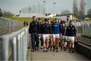 24 February 2013; A general view as the Wexford team make their way back to the dressing room after their warm up. Allianz Hurling League, Division 1B, Carlow v Wexford, Dr. Cullen Park, Carlow. Picture credit: David Maher / SPORTSFILE