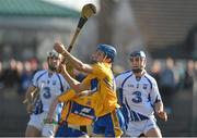 24 February 2013; Shane O'Donnell, Clare, in action against Shane Fives, Waterford. Allianz Hurling League, Division 1A, Clare v Waterford, Cusack Park, Ennis, Co. Clare. Picture credit: Diarmuid Greene / SPORTSFILE