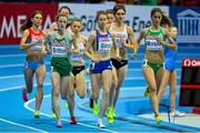 2 March 2013; Ireland's Fionnuala Britton in action during her heat of the Women's 3000m, on her way to finishing 3rd in a time of 9:03.30sec and qualifying for the Final. 2013 European Indoor Athletics Championships, Scandinavium Arena, Gothenburg, Sweden. Picture credit: Brendan Moran / SPORTSFILE