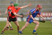 2 March 2013; Cillian Fennessy, Mary Immaculate College, Limerick, in action against Brian O'Sullivan, University College Cork. Irish Daily Mail Fitzgibbon Cup Final, Mary Immaculate College, Limerick v University College Cork, Pearse Stadium, Galway. Picture credit: Barry Cregg / SPORTSFILE