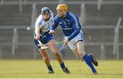 3 March 2013; Lar Corbett, Munster, in action against Brian Flaherty, Connacht. M. Donnelly GAA Hurling Interprovincial Championship Final, Munster v Connacht, Cusack Park, Ennis, Co. Clare. Picture credit: Diarmuid Greene / SPORTSFILE