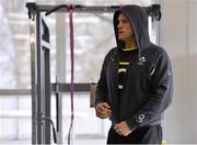 4 March 2013; Ireland captain Jamie Heaslip arrives for squad training ahead of their side's RBS Six Nations Rugby Championship match against France on Saturday. Ireland Rugby Squad Training, Carton House, Maynooth, Co. Kildare. Picture credit: Barry Cregg / SPORTSFILE