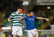 4 March 2013; Ronan Finn, Shamrock Rovers, in action against Philip Lowry, Linfield. Setanta Sports Cup, Quarter-Final, 1st Leg, Shamrock Rovers v Linfield, Tallaght Stadium, Tallaght, Co. Dublin. Picture credit: David Maher / SPORTSFILE