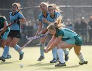 5 March 2013; Ailbhe Marsh, Mount Anville, has a shot on goal. Leinster Senior Schoolgirls Cup Final, Mount Anville v Rathdown, Grange Road, Dublin. Picture credit: Brian Lawless / SPORTSFILE