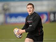 27 February 2013; Ulster's Paddy Jackson in action during squad training ahead of their Celtic League 2012/13 match against Benetton Treviso on Friday. Ulster Rugby Squad Training, Ravenhill Park, Belfast, Co. Antrim. Picture credit: Oliver McVeigh / SPORTSFILE