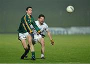 6 March 2013; Conor Downey, Meath, in action against Barry Egan, Kildare. Cadbury Leinster GAA Football U21 Championship, Quarter-Final, Meath v Kildare, Pairc Tailteann, Navan, Co. Meath. Picture credit: Barry Cregg / SPORTSFILE