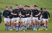 5 March 2013; The Rockwell team make their way to the dressing room before the game. Munster Schools Senior Cup Semi-Final, Rockwell College v St Munchin's College, Clanwilliam RFC, Clanwilliam Park, Tipperary Town, Tipperary. Picture credit: Diarmuid Greene / SPORTSFILE