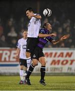 8 March 2013; Richie Towell, Dundalk, in action against Stephen Rice, Shamrock Rovers. Airtricity League Premier Division, Dundalk v Shamrock Rovers, Oriel Park, Dundalk, Co. Louth. Photo by Sportsfile