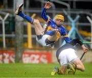 10 March 2013; Lar Corbett, Tipperary, clashes with Kilkenny goalkeeper David Herity after scoring his side's second goal. Allianz Hurling League, Division 1A, Tipperary v Kilkenny, Semple Stadium, Thurles, Co. Tipperary. Picture credit: David Maher / SPORTSFILE