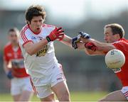 10 March 2013; Sean Cavanagh, Tyrone, in action against Paudie Kissane, Cork. Allianz Football League, Division 1, Tyrone v Cork, Healy Park, Omagh, Co. Tyrone. Picture credit: Brian Lawless / SPORTSFILE