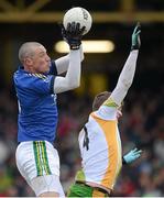 10 March 2013; Kieran Donaghy, Kerry, in action against Eamonn McGee, Donegal. Allianz Football League, Division 1, Donegal v Kerry, Páirc MacCumhaill, Ballybofey, Co. Donegal. Picture credit: Oliver McVeigh / SPORTSFILE