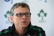 11 March 2013; Ireland assistant coach Les Kiss during a press conference ahead of their RBS Six Nations Rugby Championship match against Italy on Saturday. Ireland Rugby Press Conference, Carton House, Maynooth, Co. Kildare. Picture credit: Matt Browne / SPORTSFILE