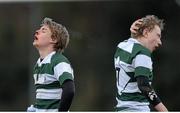 13 March 2013; Sebastian Laurenceau, left, and Jack Masding, St. Columba’s, in the final minutes of the match. Leinster Schools Duff Cup Final, St. Patrick’s Classical School Navan v St. Columba’s, Anglesea Road, Dublin. Picture credit: Brian Lawless / SPORTSFILE