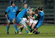 15 March 2013; David Panther, Ireland, is tackled by Alain Moriconi, Italy. U20 Six Nations Rugby Championship, Italy v Ireland, Stadio del Marsi, Avezzano, Italy. Picture credit: Roberto Bregani / SPORTSFILE