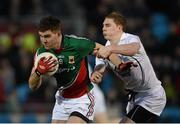 16 March 2013; Seamus O'Shea, Mayo, in action against Daniel Flynn, Kildare. Allianz Football League, Division 1, Mayo v Kildare, Elverys MacHale Park, Castlebar, Co. Mayo. Picture credit: David Maher / SPORTSFILE