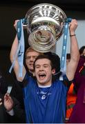 18 March 2013; Conor Carville, St Patrick's College, holds aloft the MacRory Cup. Danske Bank MacRory Cup Final, St Patrick's College, Maghera v St Paul's High School, Bessbrook, The Athletic Grounds, Armagh. Picture credit: Oliver McVeigh / SPORTSFILE