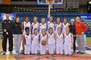 19 March 2013; The Presentation Secondary Schoo lteam, Waterford. All-Ireland Schools League 2013, U16B Girl's Final, Presentation Secondary School, Waterford v St. Louis Secondary School, Monaghan, National Basketball Arena, Tallaght, Dublin. Picture credit: Brendan Moran / SPORTSFILE