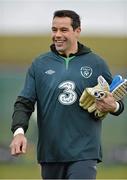 20 March 2013; Republic of Ireland goalkeeper David Forde after squad training ahead of their side's 2014 FIFA World Cup, Group C, qualifier match against Sweden on Friday. Republic of Ireland Squad Training, Gannon Park, Malahide, Co. Dublin. Picture credit: Brendan Moran / SPORTSFILE