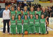 21 March 2013; The Presentation Ballyphehane team. U19B Girls - All-Ireland Schools League Finals 2013, Loreto Abbey Dalkey, Dublin v Presentation Ballyphehane, Cork, National Basketball Arena, Tallaght, Dublin. Picture credit: Matt Browne / SPORTSFILE