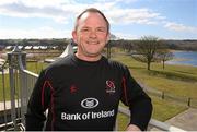 2 April 2013; Ulster head coach Mark Anscombe after a press conference ahead of their Heineken Cup quarter-final against Saracens on Saturday. Ulster Rugby Press Conference, Lough Erne Hotel & Resort, Enniskillen, Co. Fermanagh. Picture credit: John Dickson / SPORTSFILE