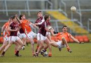 7 April 2013; Stephen Harold, Armagh, in action against Gary O'Donnell, Galway. Allianz Football League, Division 2, Armagh v Galway, Athletic Grounds, Armagh. Photo by Sportsfile