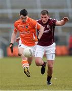 7 April 2013; Caolan Rafferty, Armagh, in action against Anthony Griffin, Galway. Allianz Football League, Division 2, Armagh v Galway, Athletic Grounds, Armagh. Photo by Sportsfile