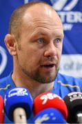 8 April 2013; Leinster scrum coach Greg Feek during a press conference ahead of their Celtic League 2012/13 game against Munster on Saturday. Leinster Rugby Press Conference, UCD, Belfield, Dublin. Picture credit: Barry Cregg / SPORTSFILE