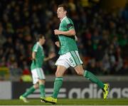 26 March 2013; Jonny Evans, Northern Ireland. 2014 FIFA World Cup Qualifier, Group F, Northern Ireland v Israel, Windsor Park, Belfast, Co. Antrim. Picture credit: Oliver McVeigh / SPORTSFILE